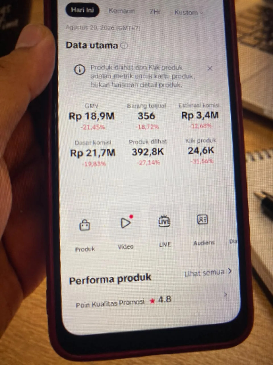Screenshot hasil pengguna AFITIK 1